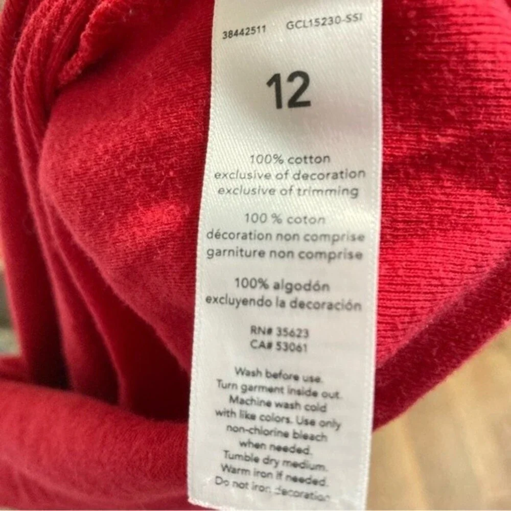 CARTERS Santa Claus Red Suit Pajama Set Red White Girls Size 12
